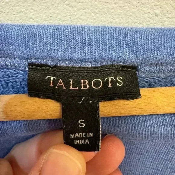 Women’s Talbots blue pullover sweatshirt crewneck size small - Picture 3 of 9